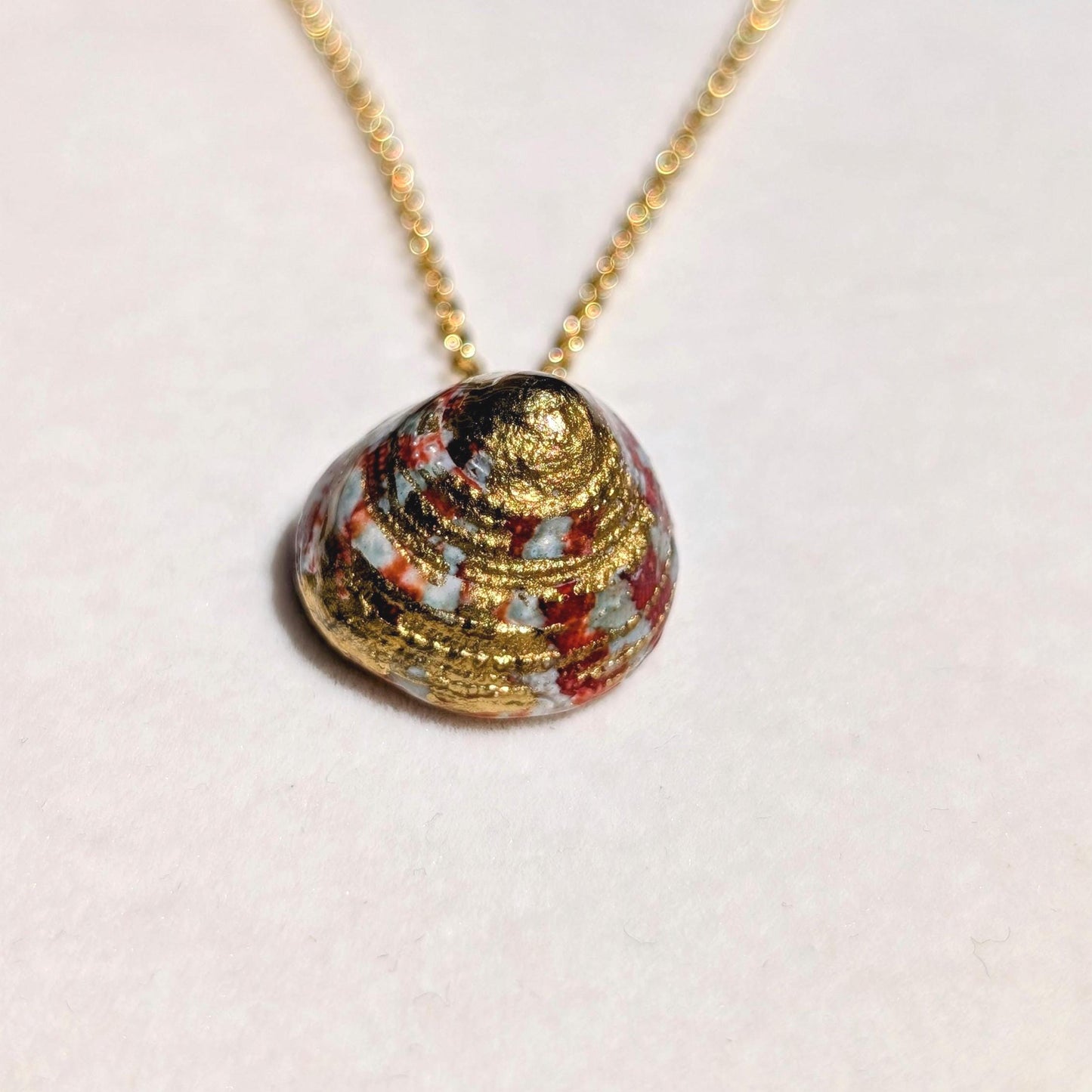 Hand Painted Hermit Shell Necklace