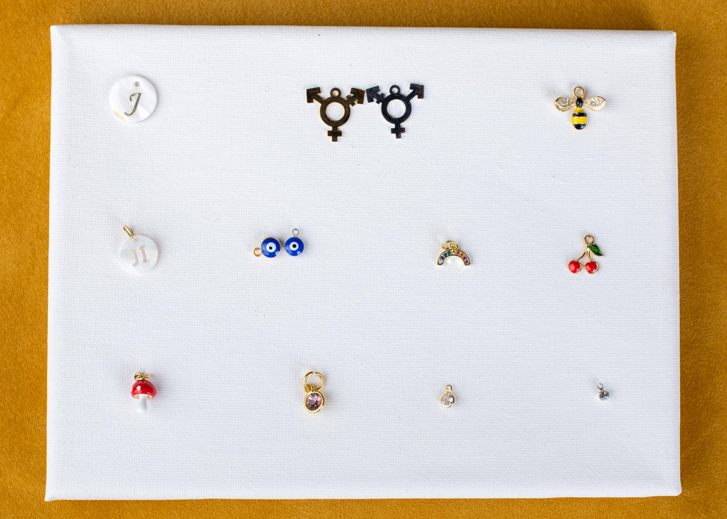 Pressed Flower Necklace - Four Leaf Clover with Charms