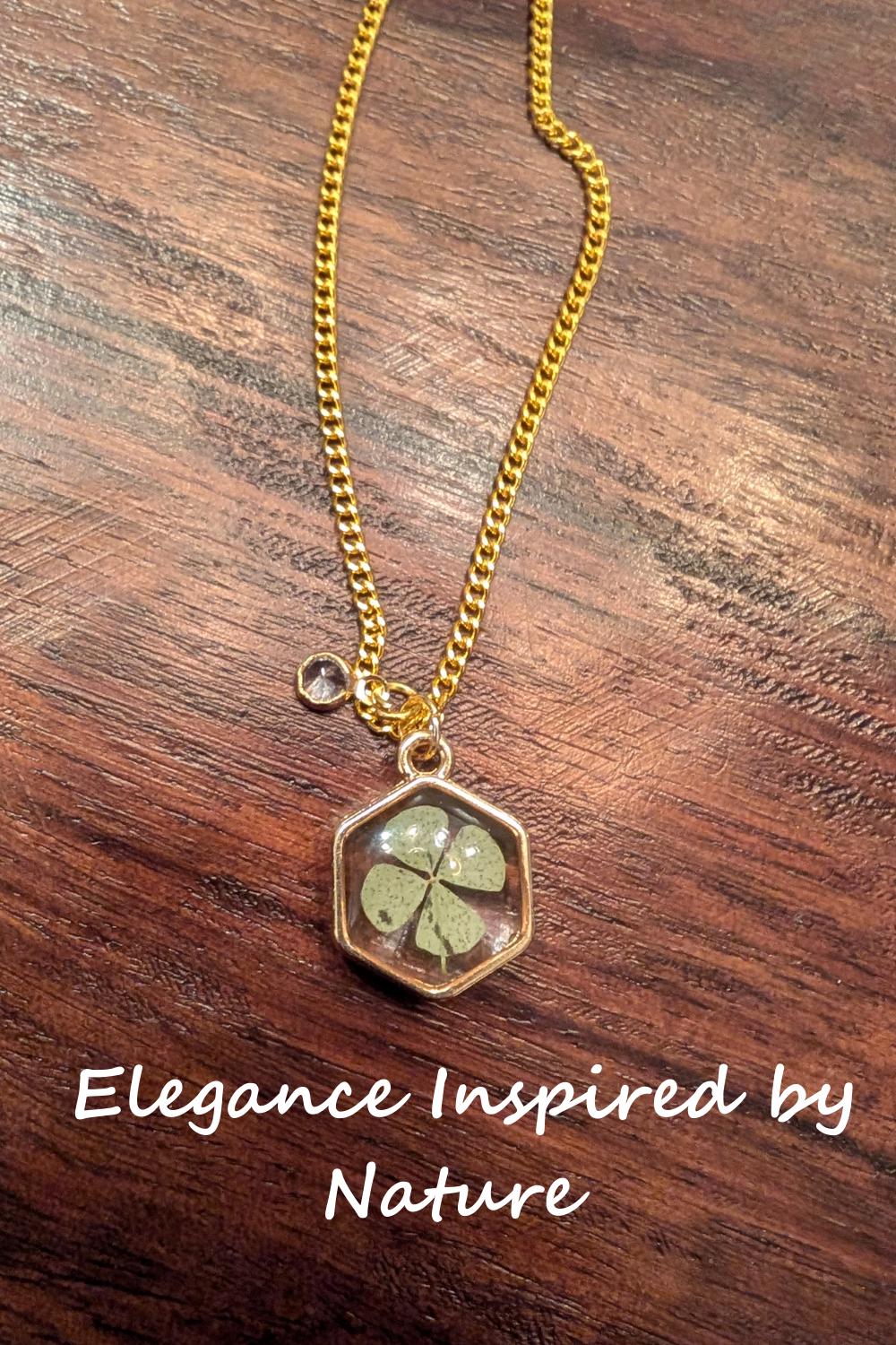 Large Pendant Four Leaf Clover Necklace