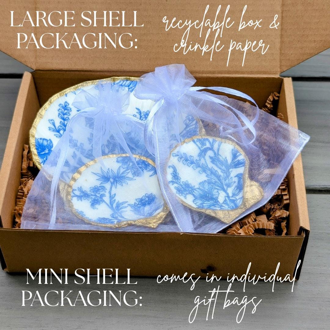 Something Blue before I do Handmade Scallop Shell Dish Coastal Home Accent Trinket Tray Seashell Decorative Gift Unique Decor Beach House
