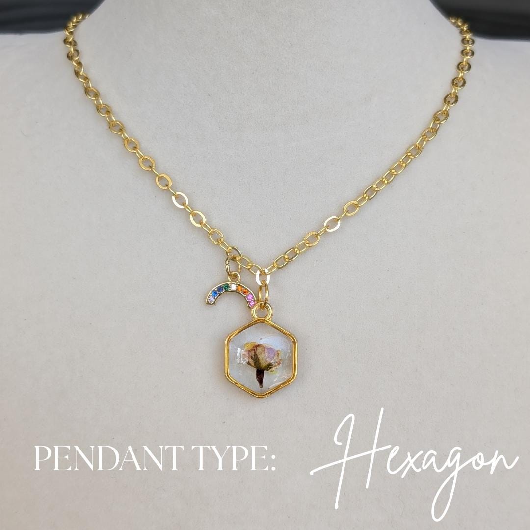 Gay Pride Jewelry Rainbow Chain Flower Pendant Pink Gold Brass Necklace Rose Bud Charm Accessory Gift Women Pride Month Present LGBTQ Gift