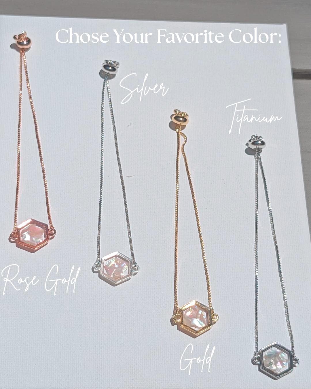 Butterfly clip vibe bracelet with shimmer pink charm