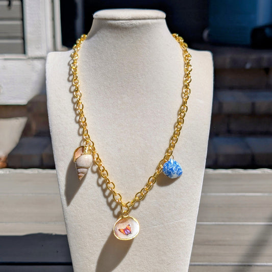 Nautical Charms Seashell Necklace