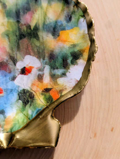 Decoupage Scallop Shell - Monet Floral