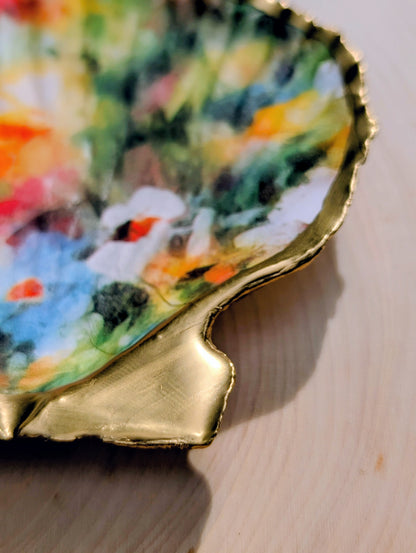 Decoupage Scallop Shell - Monet Floral