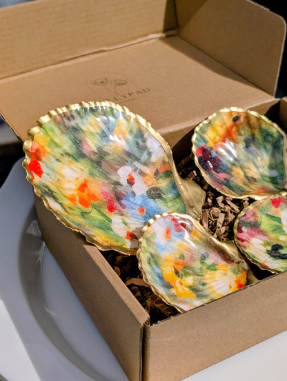 Decoupage Scallop Shell - Monet Floral