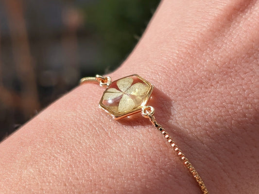 Authentic Four Leaf Clover Bracelet – 18K Gold Plated