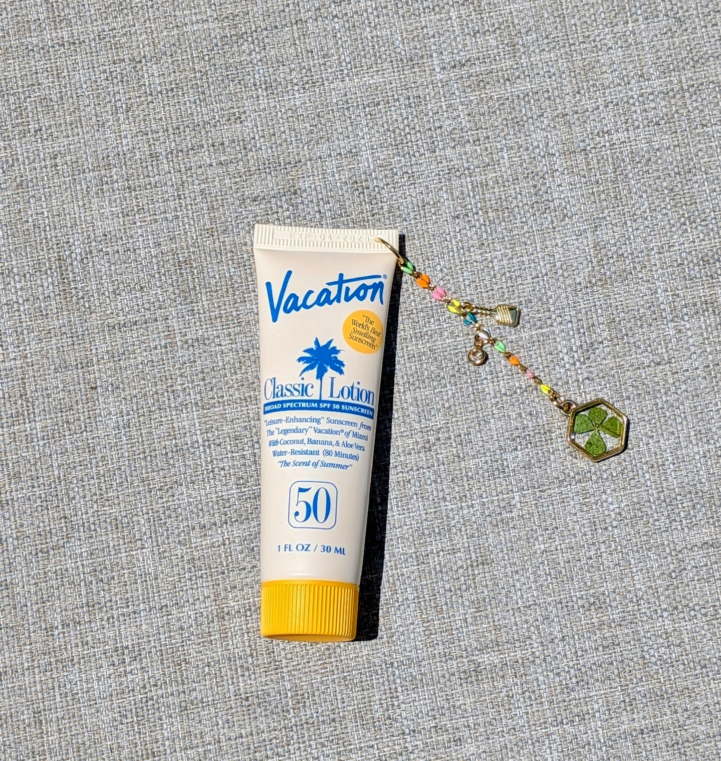 Mini Sunscreen with Pickleball Charm