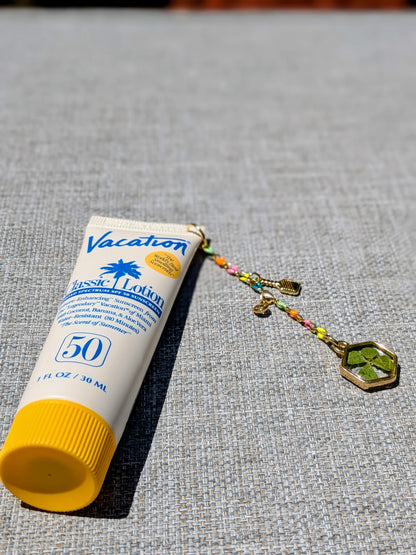 Mini Sunscreen with Pickleball Charm