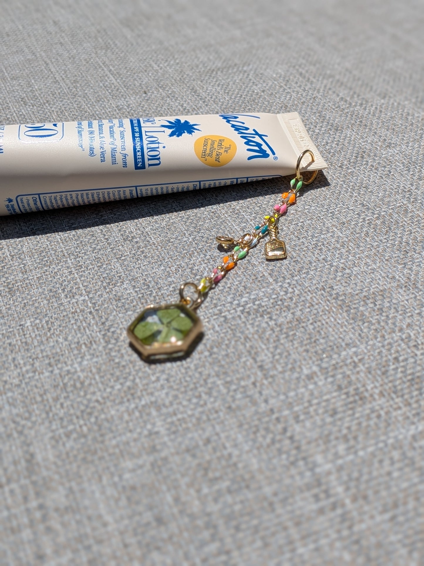 Mini Sunscreen with Pickleball Charm