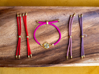 Nylon Chord Four Leaf Clover Bracelet