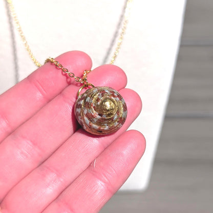 Hand Painted Hermit Shell Necklace