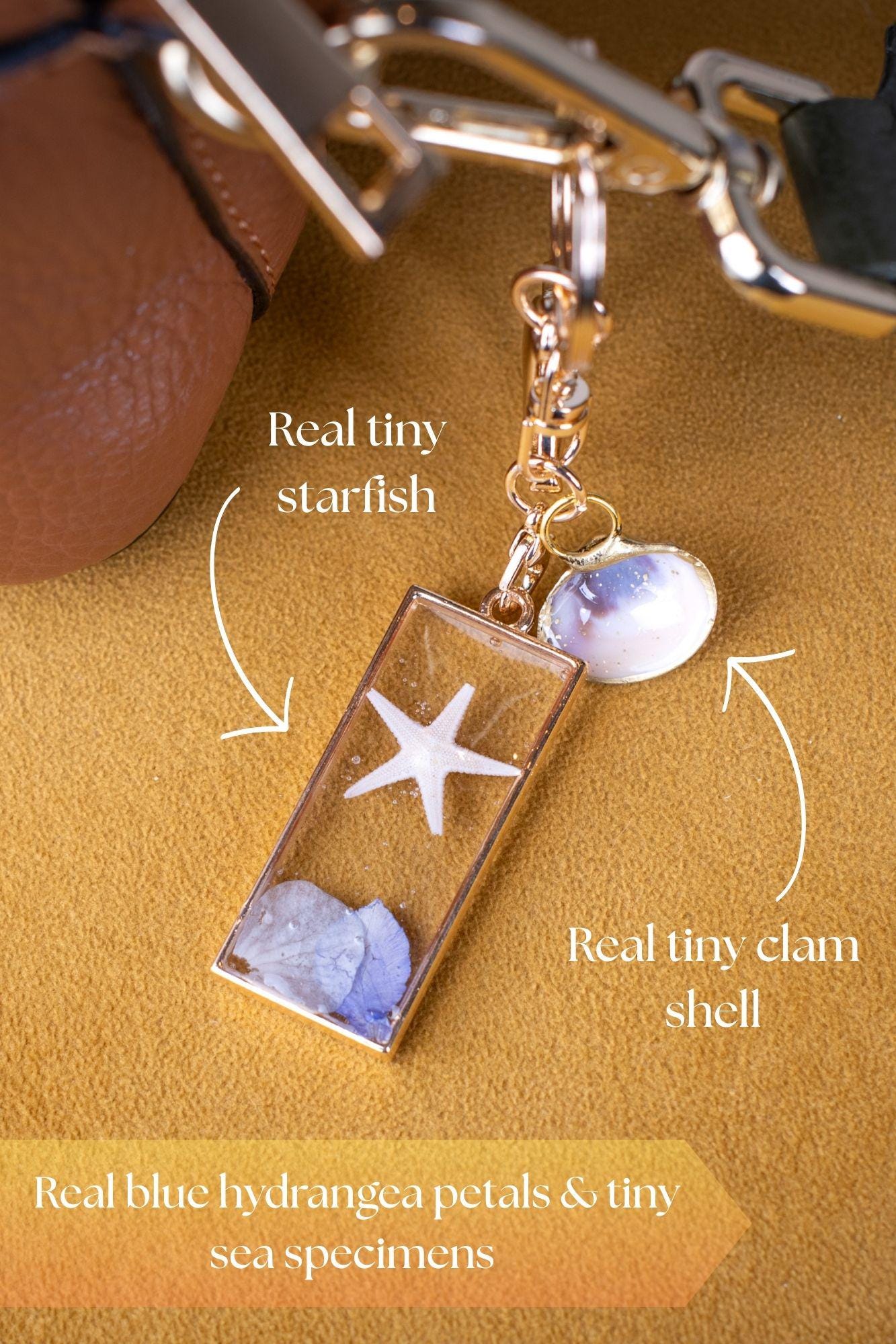 Sea Witch Charm Starfish Pendant Ocean Jewelry Coastal Accent Shell Bracelet Mermaid Gift Beach Charm Water Treasure Seaside Pendant Coastal