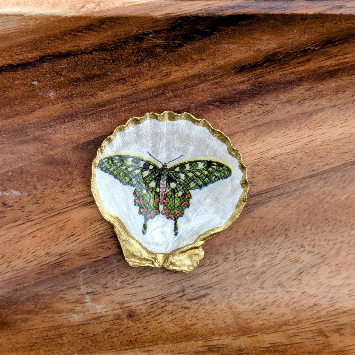 Bridesmaid Gift Butterfly Seashell Trinket Dishes Bachelorette Party Favors Coastal Boho Decor Cottagecore Jewelry Tray Botanical Keepsake