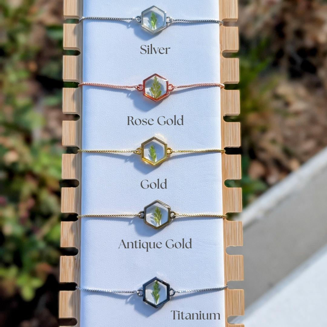 Pressed Clover Bracelet Good Luck Charm St Patrick's Day Gift Real Preserved Clover Charm Irish Nature Inspired Jewelry for graduation