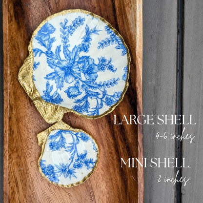 Something Blue before I do Handmade Scallop Shell Dish Coastal Home Accent Trinket Tray Seashell Decorative Gift Unique Decor Beach House