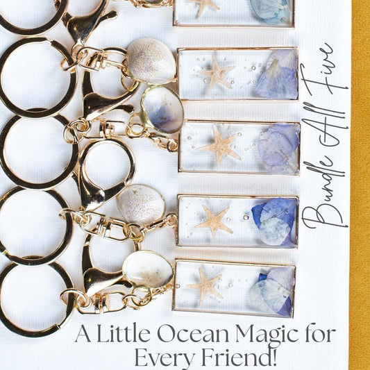 Sea Witch Charm Starfish Pendant Ocean Jewelry Coastal Accent Shell Bracelet Mermaid Gift Beach Charm Water Treasure Seaside Pendant Coastal