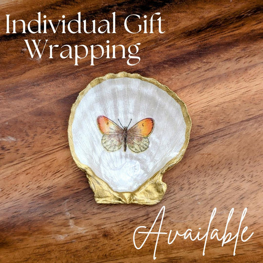 Fairy Boho Girl Baby Shower Thank You Gift Butterfly Trinket Dish Floral Shell Guest Favor Botanical Keepsake Cottagecore Nature Decor Tray