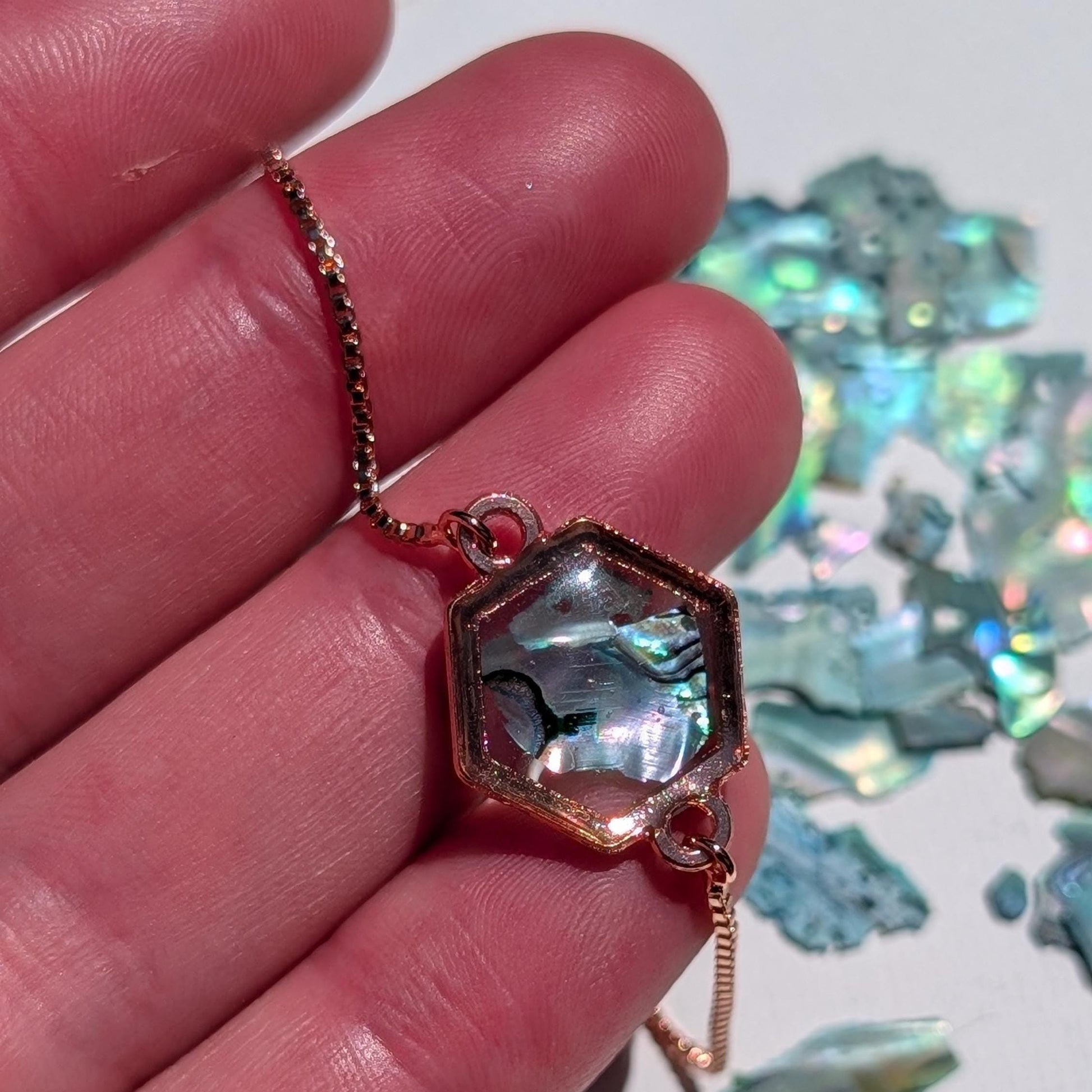 Gift for ocean lover featuring adjustable shell bracelet with slider clasp