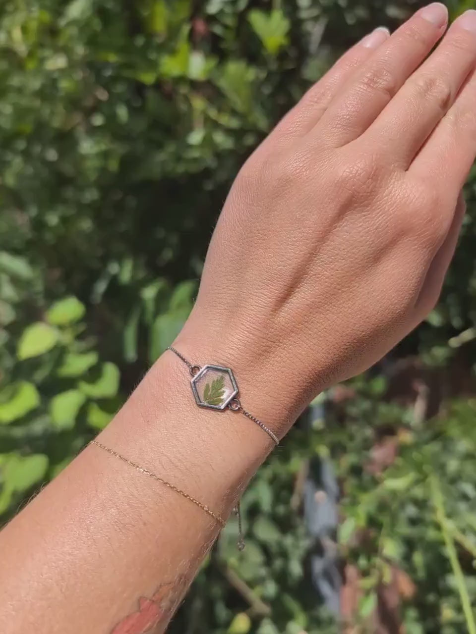Rose Gold Bracelet Pressed Fern Nature-Inspired Jewelry Eco-Friendly Gift Handmade Botanical  Galentines Gift Valentines Present Delicate