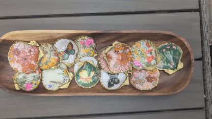 Bridesmaid Gift Butterfly Seashell Trinket Dishes Bachelorette Party Favors Coastal Boho Decor Cottagecore Jewelry Tray Botanical Keepsake